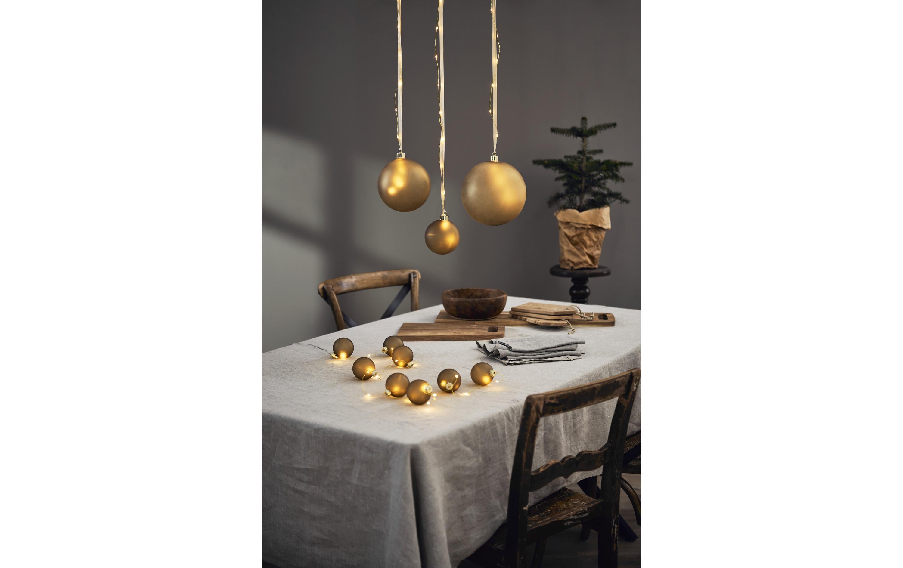 Star Trading Glasdekoration Kugel Bliss, 10 cm, Gold