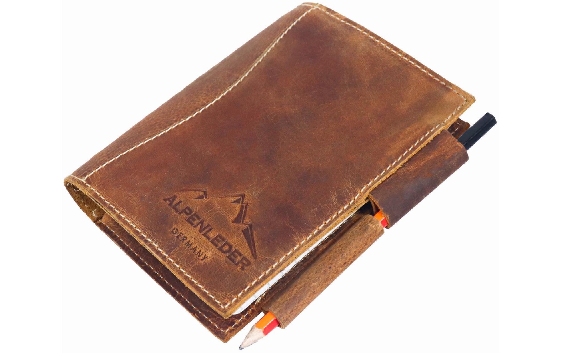 Alpenleder Notizbuch Goethe A6, liniert, Wild Camel