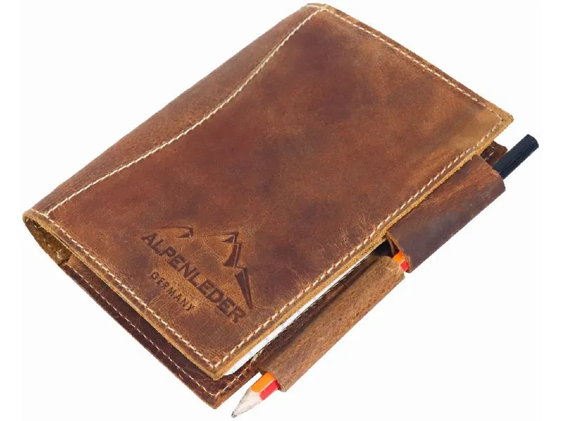 Alpenleder Notizbuch Goethe A6, liniert, Wild Camel