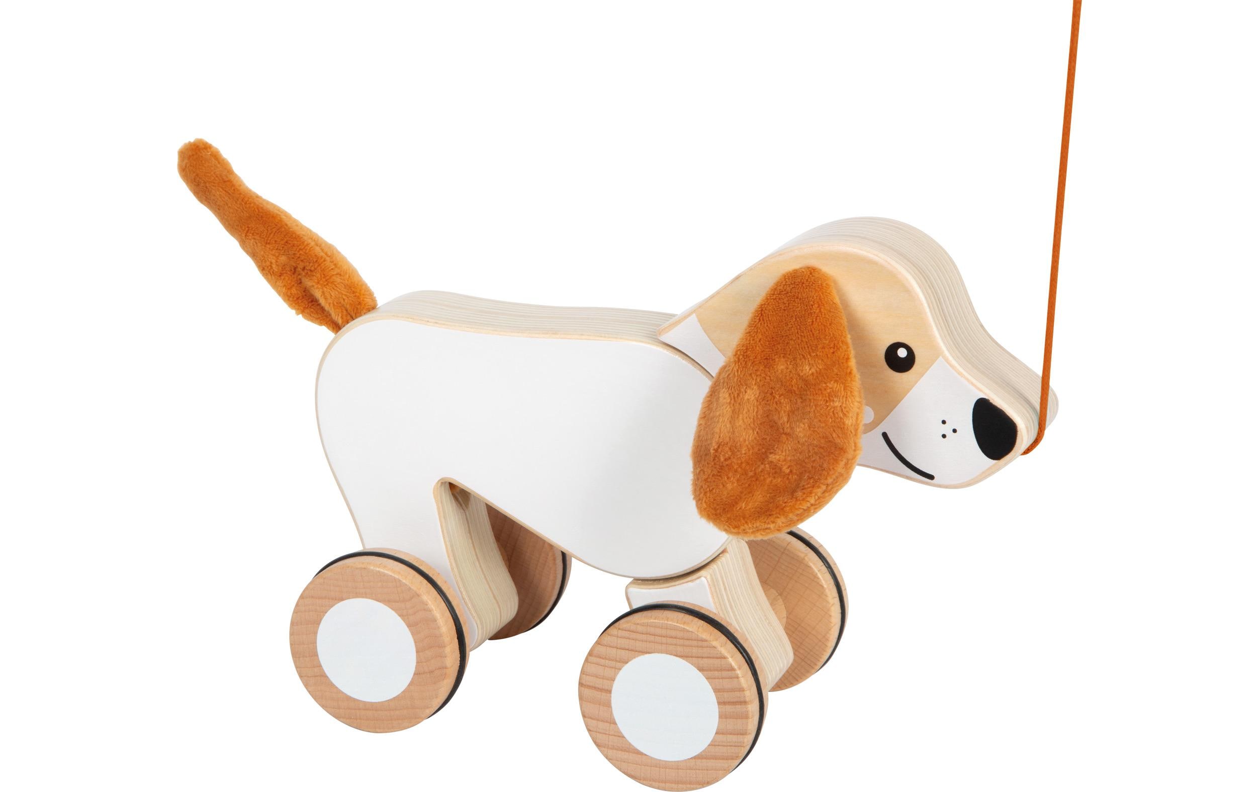 small foot Nachziehspielzeug Nachziehtier Hund mit Knisterohren