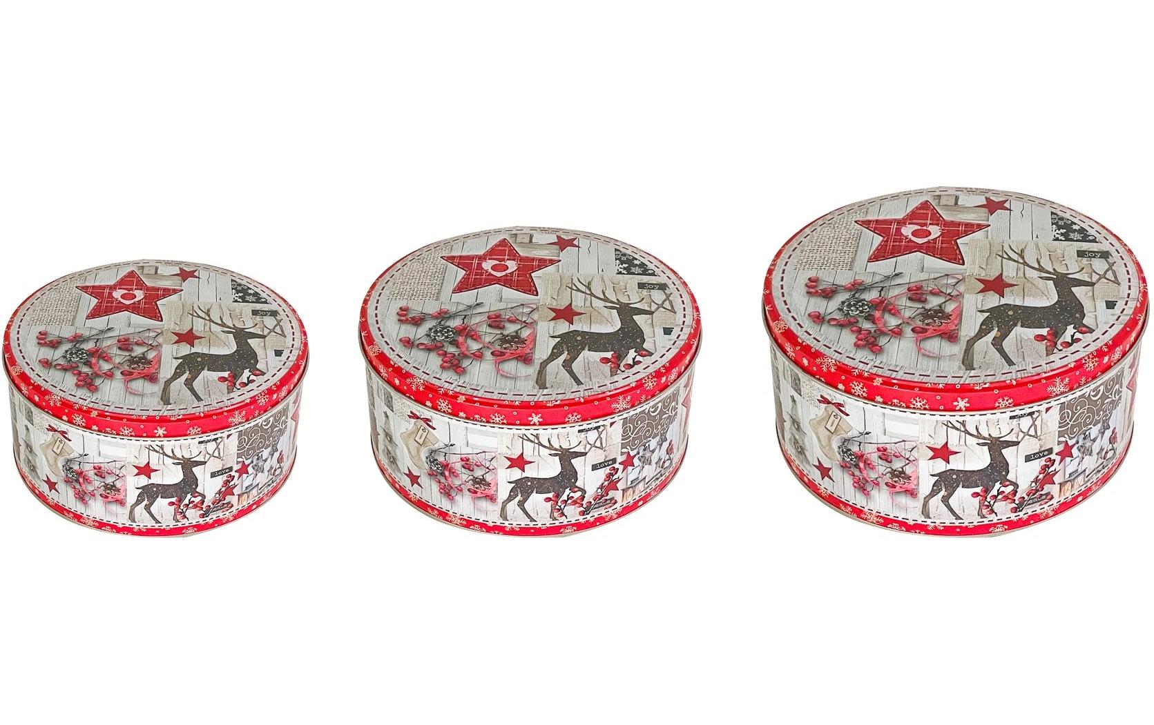 Dameco Guetzli-Dose Stern & Rentier 3-teilig