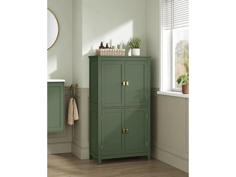 VASAGLE Kommode Bathroom Cabinet, 60 x 110 cm, Waldgrün VASAGLE Kommode Bathroom Cabinet, 60 x 110 cm, Waldgrün
