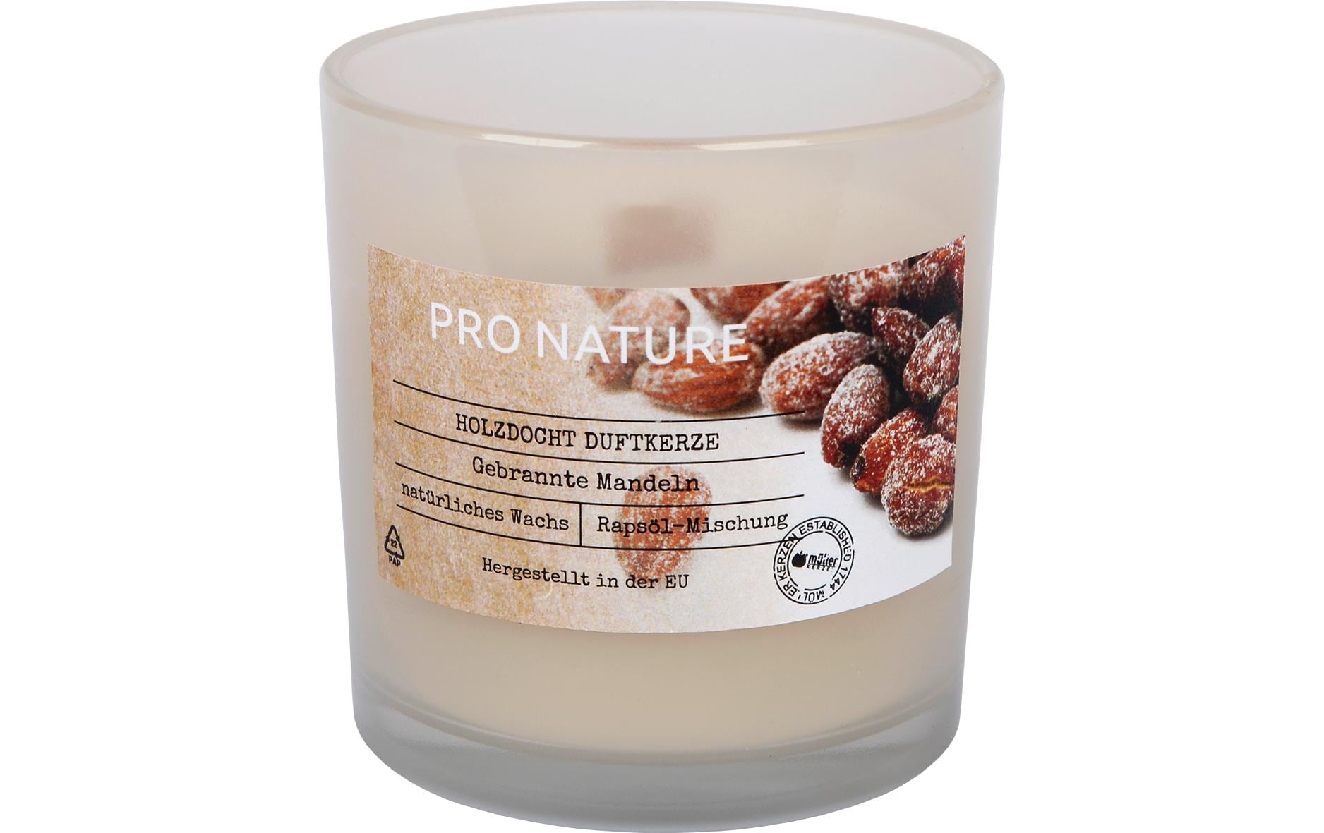 müller Kerzen Kerzenglas PRO NATURE Braun