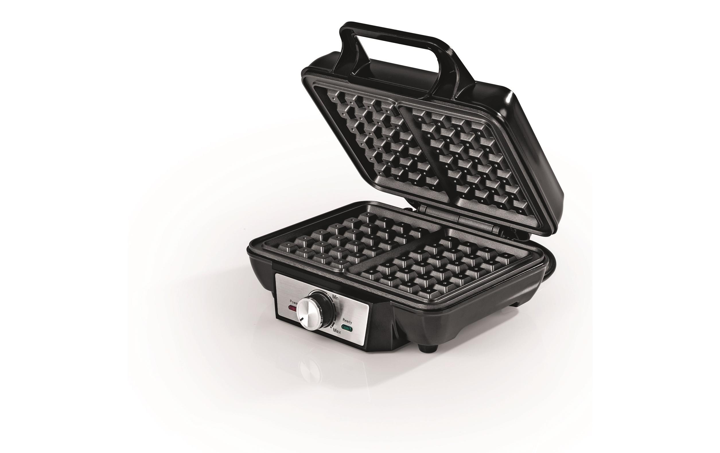 GOURMETmaxx Waffeleisen Schwarz/Silber