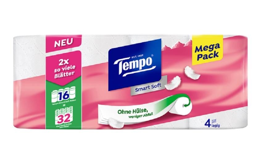 Tempo Toilettenpapier Smart Soft 16 Rollen, 4-lagig, Weiss Tempo Toilettenpapier Smart Soft 16 Rollen, 4-lagig, Weiss