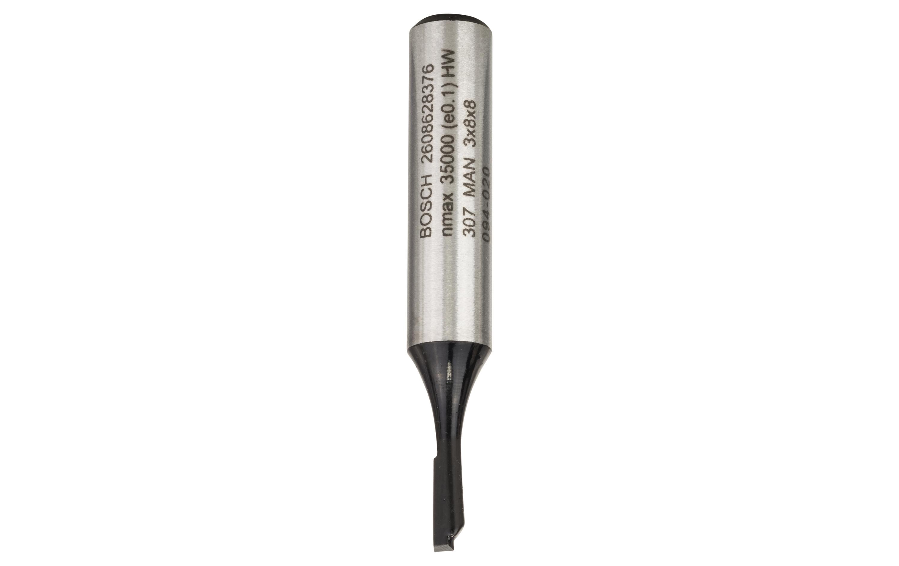 Bosch Professional V-Nutfräser Standard for Wood D1 3 mm, L 8 mm, G 51 mm