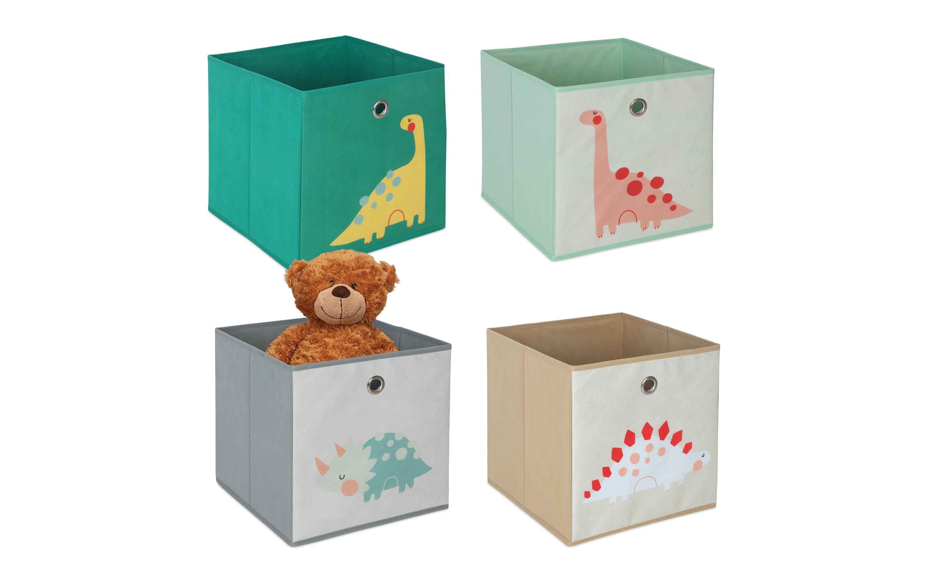 relaxdays Spielzeugbox Tiere 4 Stück relaxdays Spielzeugbox Tiere 4 Stück
