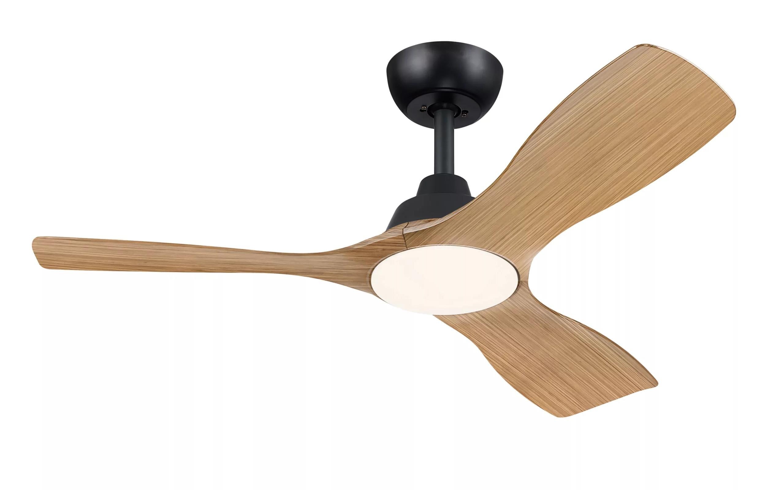Philips LED-Deckenventilator Olas 30W, Schwarz / Holz