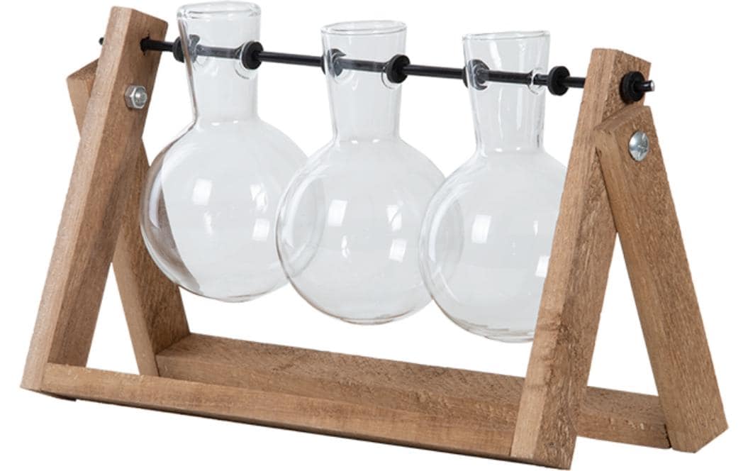 Esschert Design Stecklingsvase L 25.5 cm, Braun/Transparent