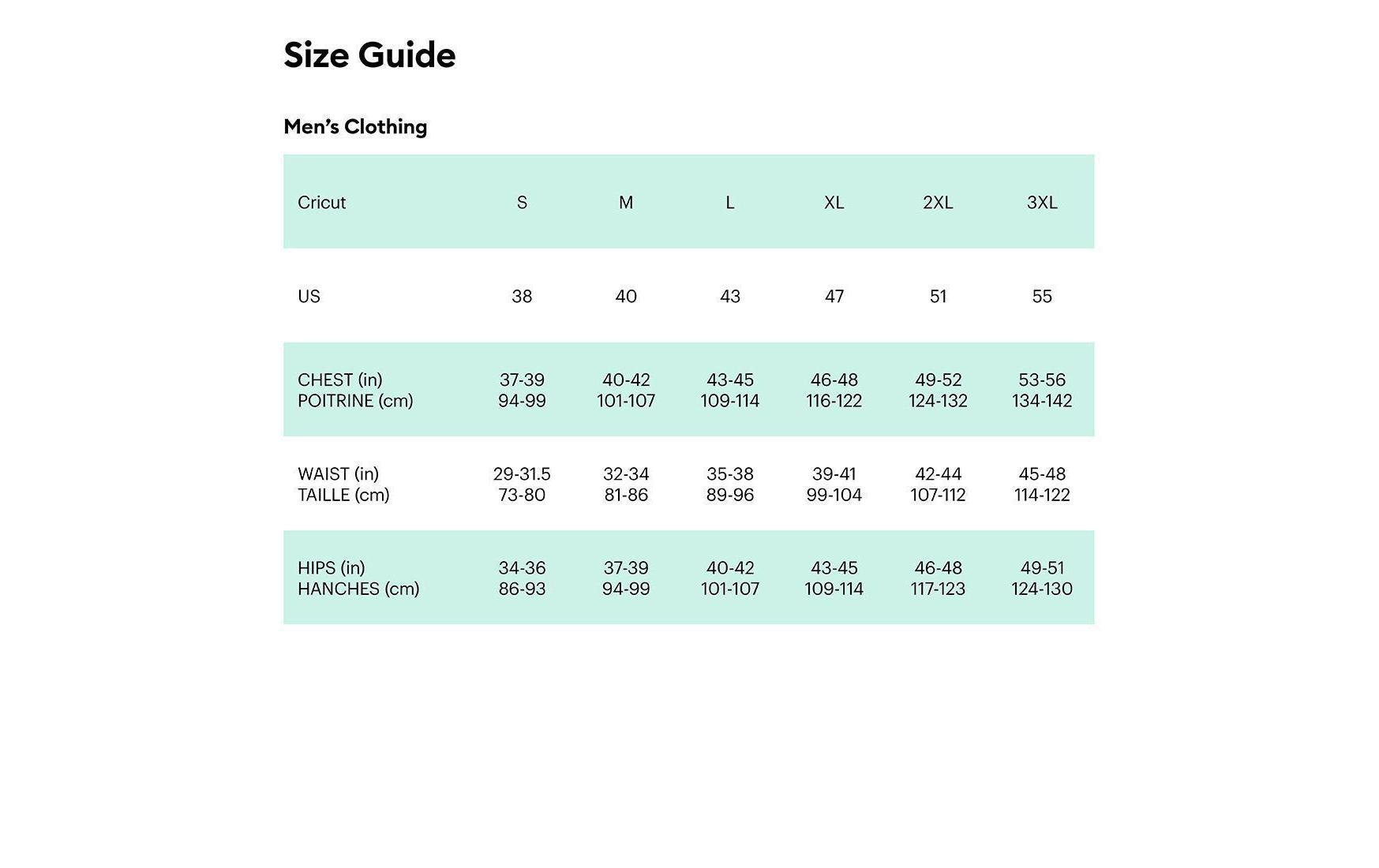 Cricut T-Shirt Infusible Ink Men Grösse M, Weiss