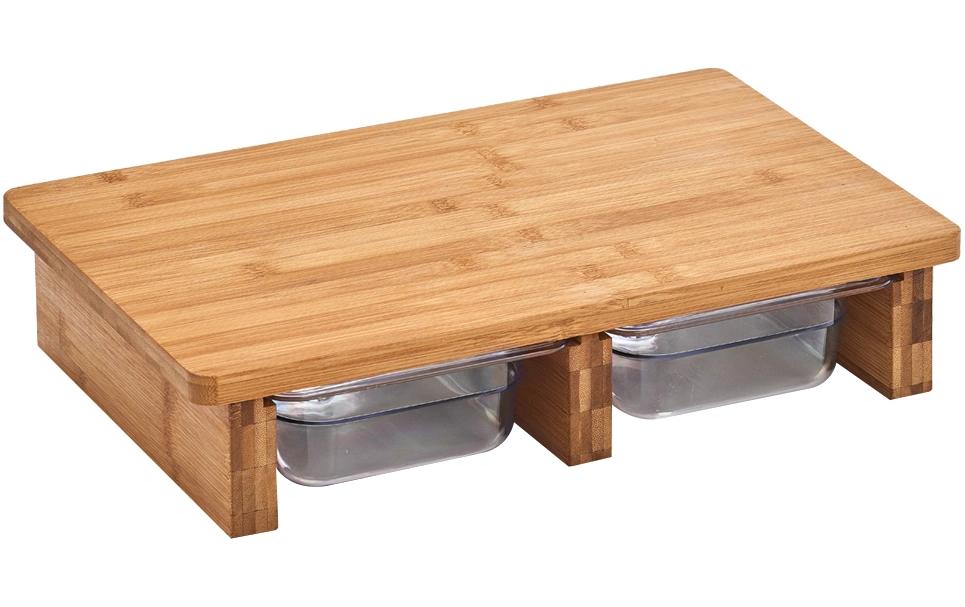 Zeller Present Schneidebrett 40.5 x 26.5 x 8.5 cm, Bambus