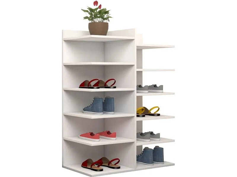 VCM Schuhregal Enosa 60 x 80 cm, Weiss