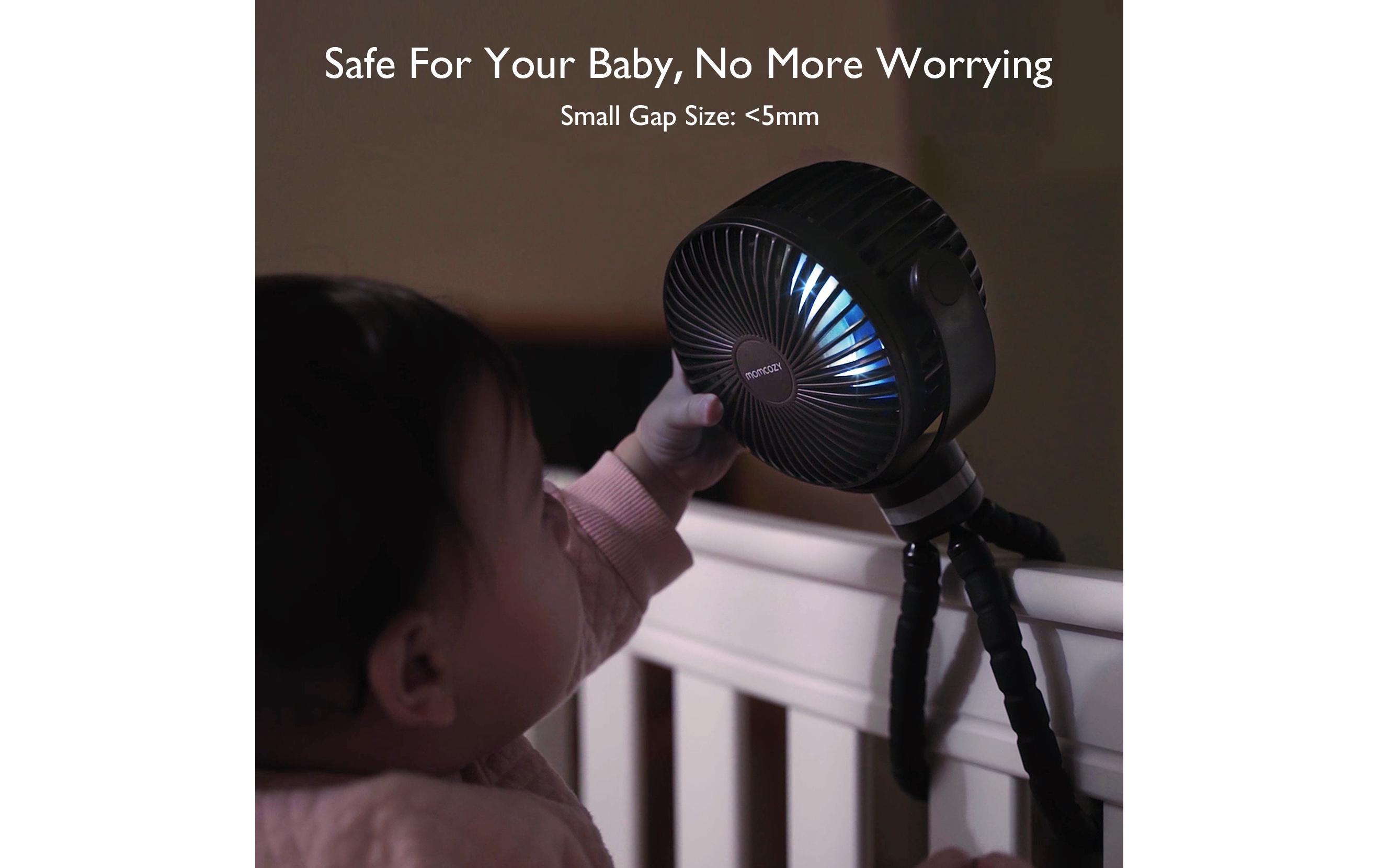 momcozy Kinderwagen Ventilator Schwarz