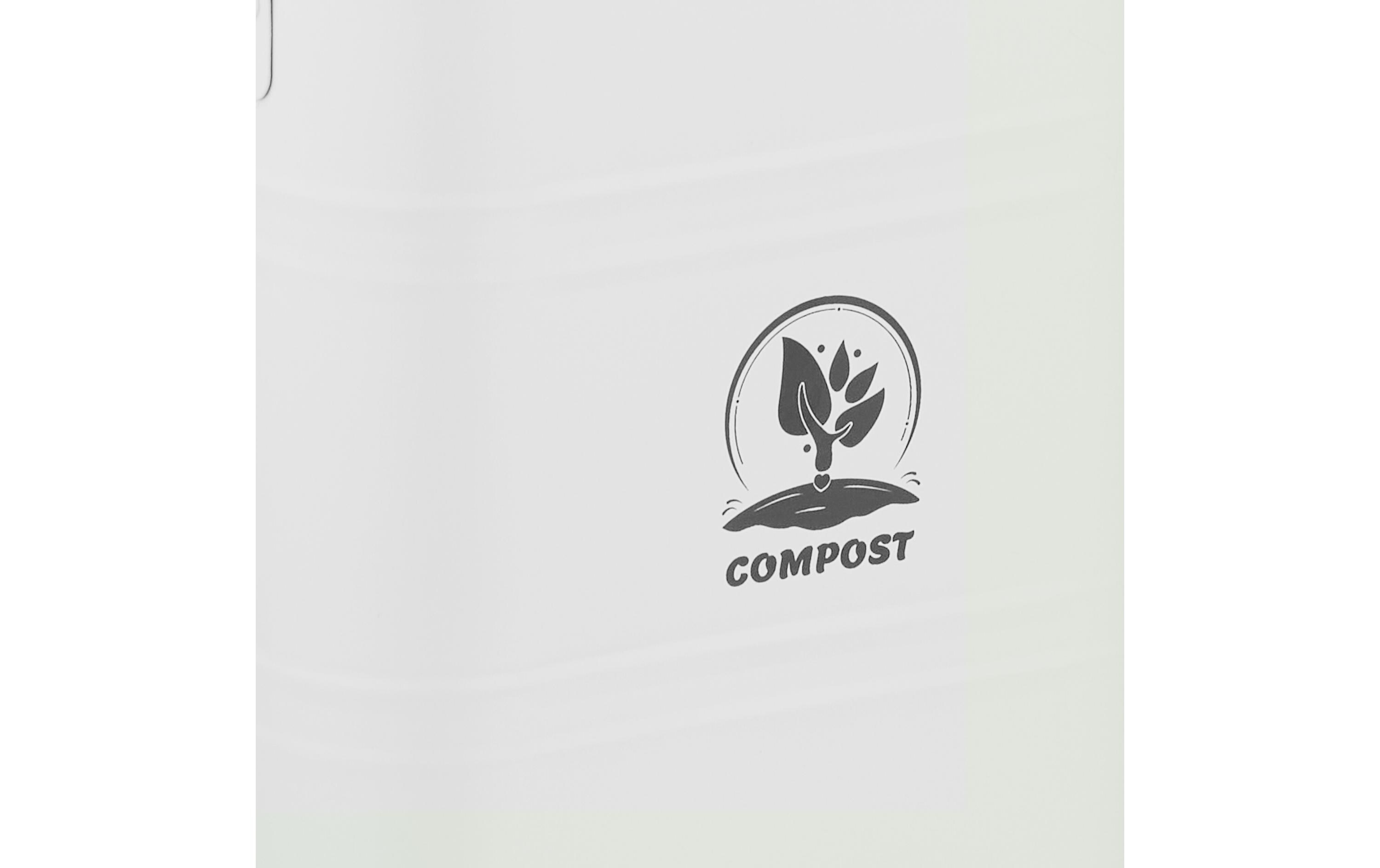 relaxdays Komposteimer 3.5 l, Hellbraun/Weiss