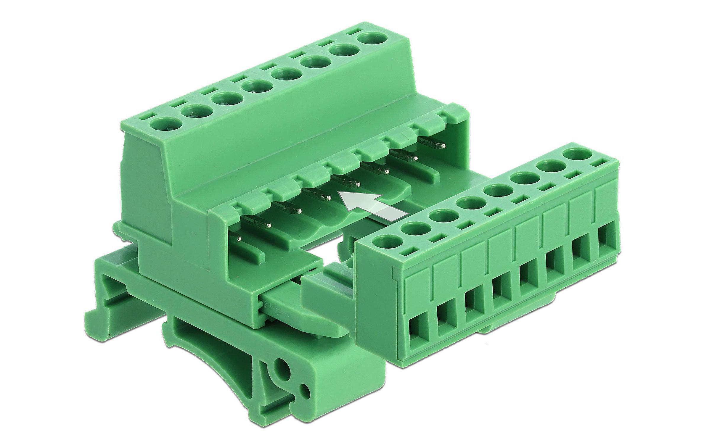 Delock Terminalblock 8 Pin, 5,08mm Rastermass gewinkelt Delock Terminalblock 8 Pin, 5,08mm Rastermass gewinkelt