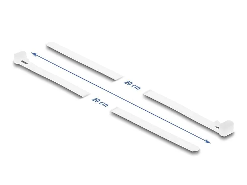 Delock Kabelbinder Weiss 200 mm x 7.2 mm, 100 Stück