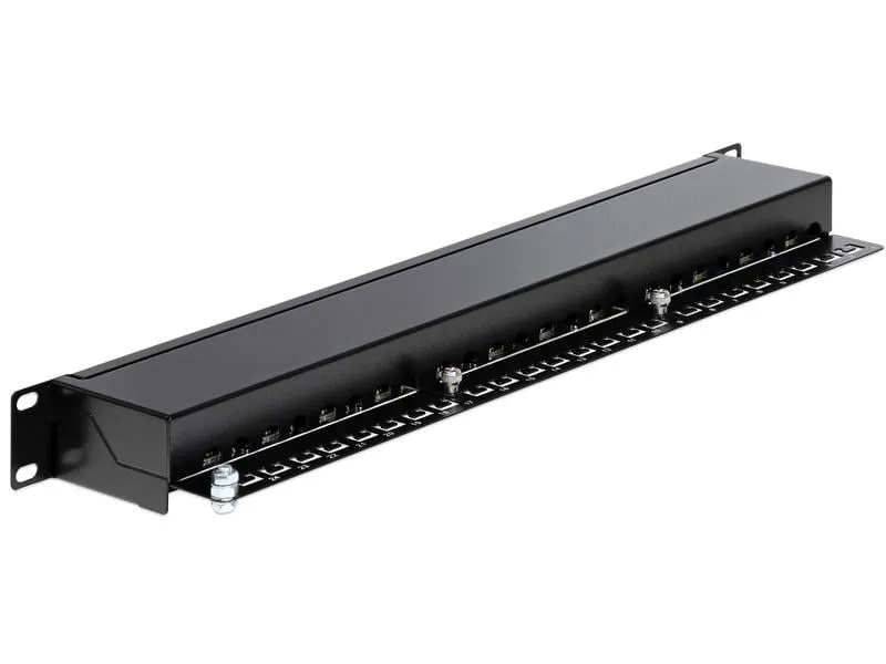 Delock Patchpanel 24 Port Cat.6 19 Rack Schwarz Delock Patchpanel 24 Port Cat.6 19 Rack Schwarz