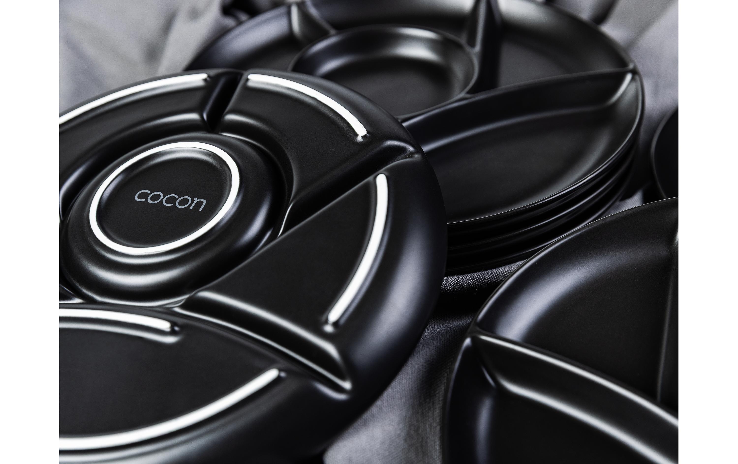 COCON Fondueteller 6 Stück Schwarz matt