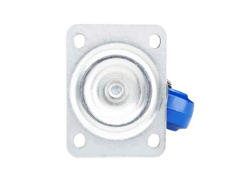 Adam Hall 372081 80 mm, blaues Rad, Gummi, Stahl Adam Hall 372081 80 mm, blaues Rad, Gummi, Stahl
