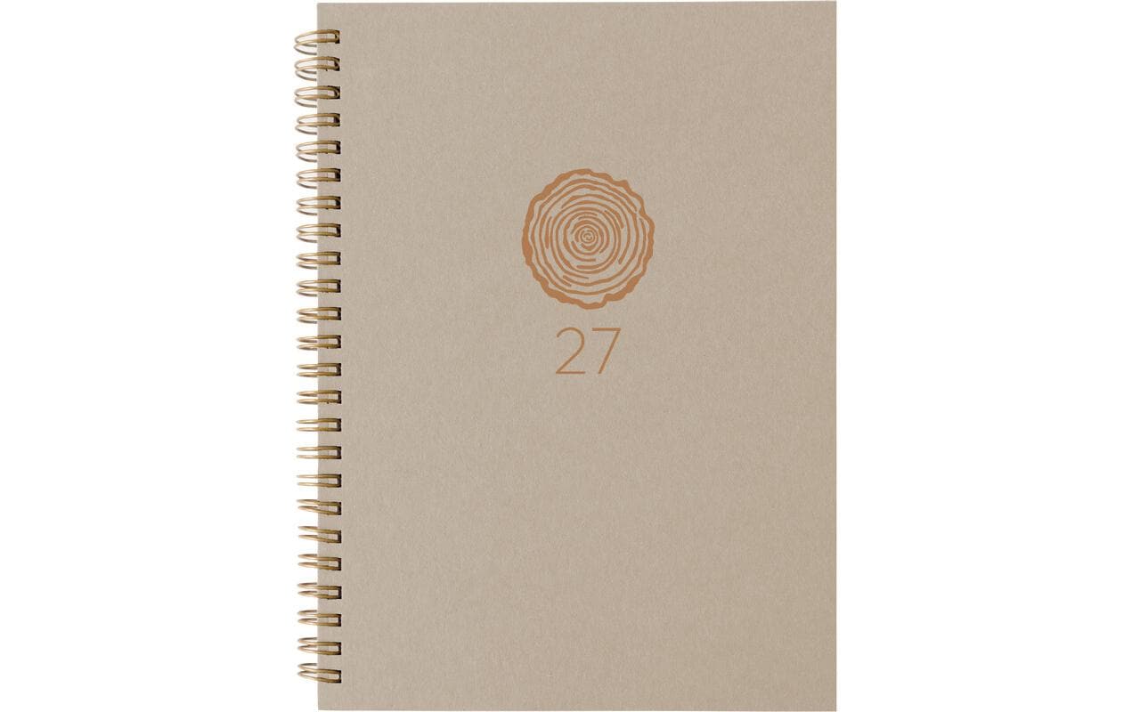Biella Geschäftsagenda Dispo Term Natural Wire-O Blume, 2027, Beige