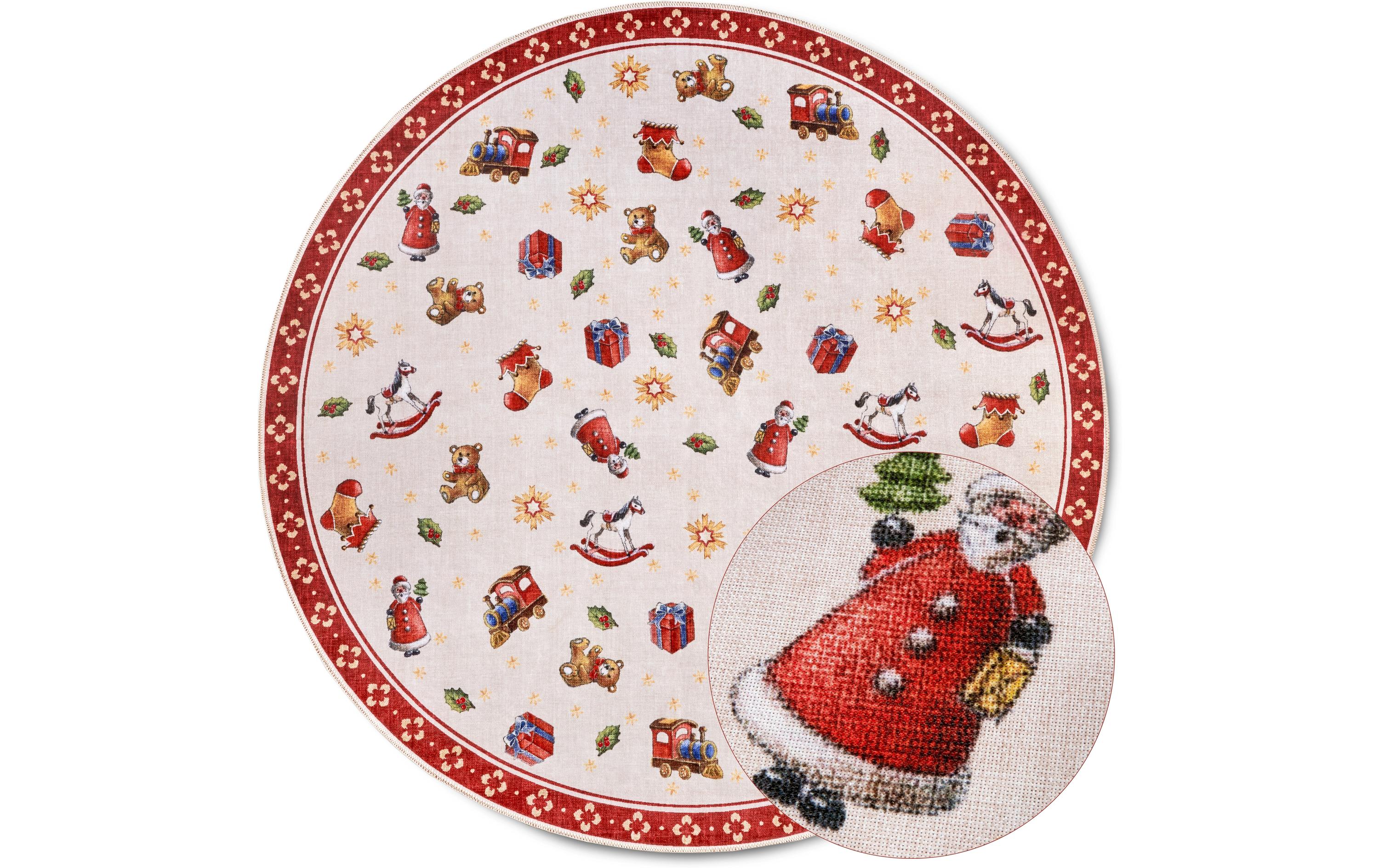 Villeroy & Boch Weihnachtsteppich Nostalgic 150 cm, Rot