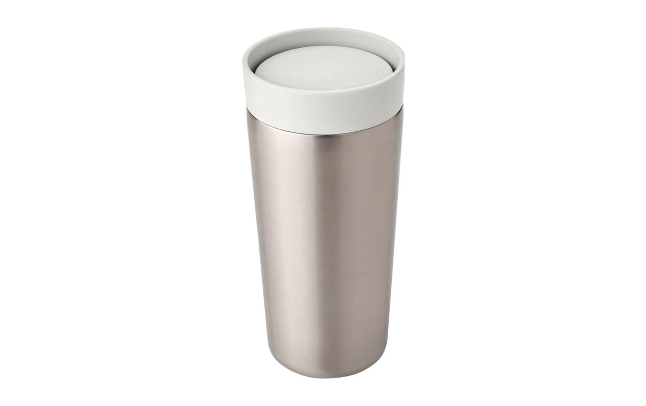 Brabantia Thermobecher Make & Take 360 ml, Hellgrau/Silber