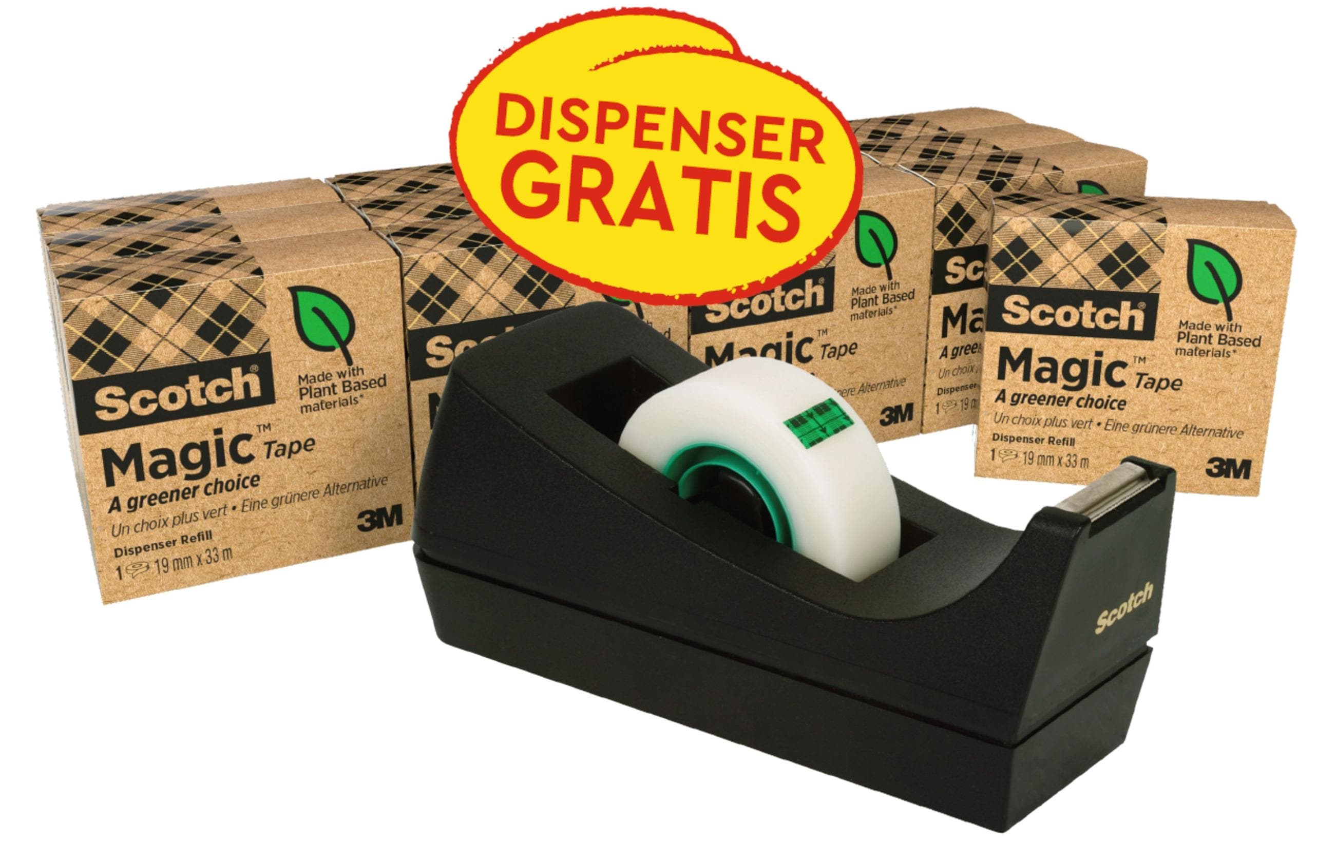 Scotch Tischabroller Magic 19 mm x 33 m, Schwarz Scotch Tischabroller Magic 19 mm x 33 m, Schwarz