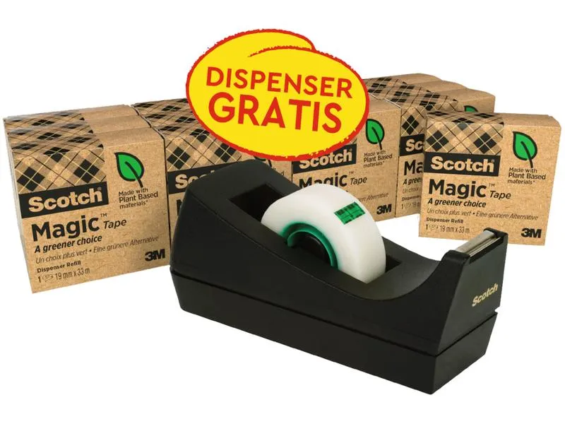 Scotch Tischabroller Magic 19 mm x 33 m, Schwarz