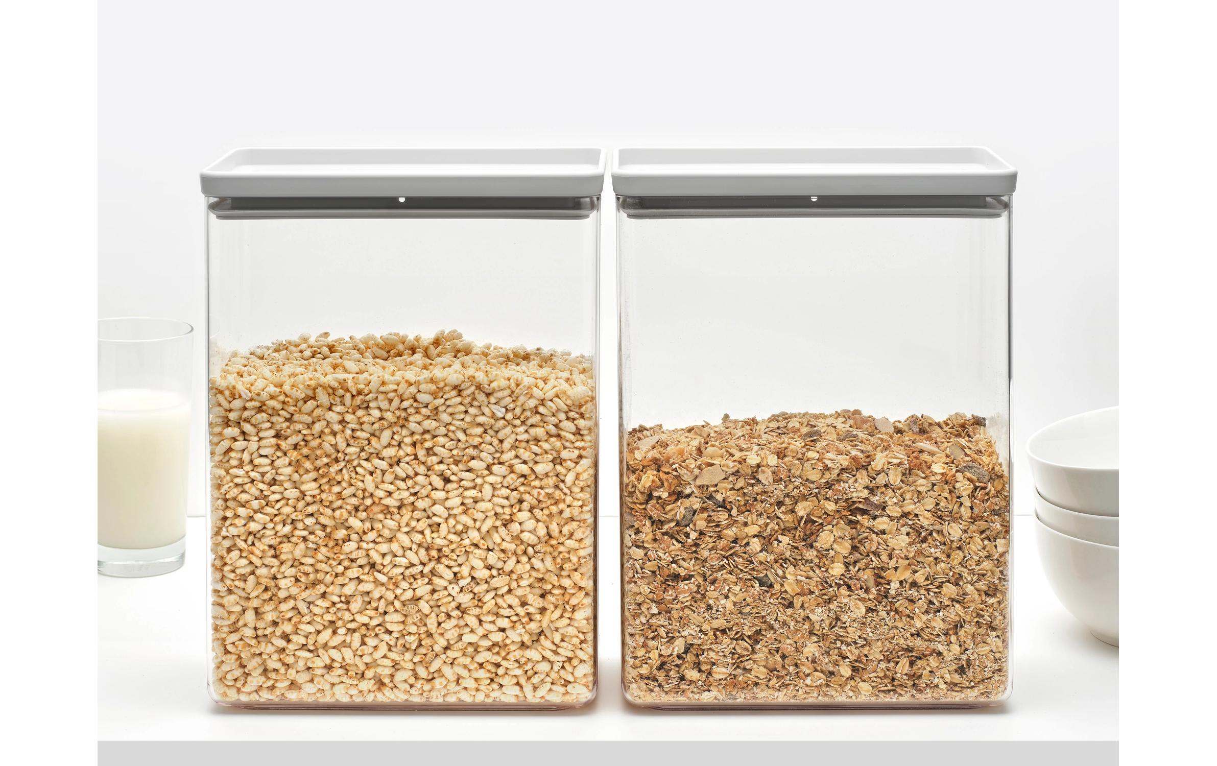 Brabantia Vorratsdose Tasty+ 5.4 l, Hellgrau/Transparent