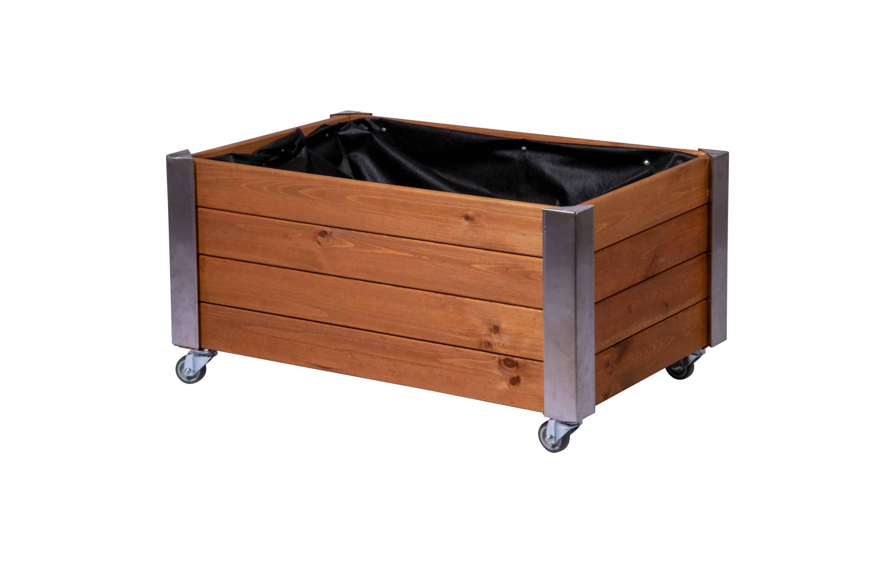 dobar Hochbeet «Rollfi» aus Holz mit Rollen