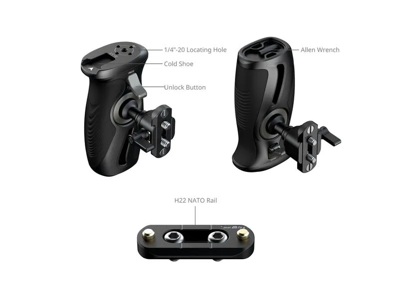Smallrig Drehbarer Seitengriff mit NATO-Klemme Smallrig Drehbarer Seitengriff mit NATO-Klemme