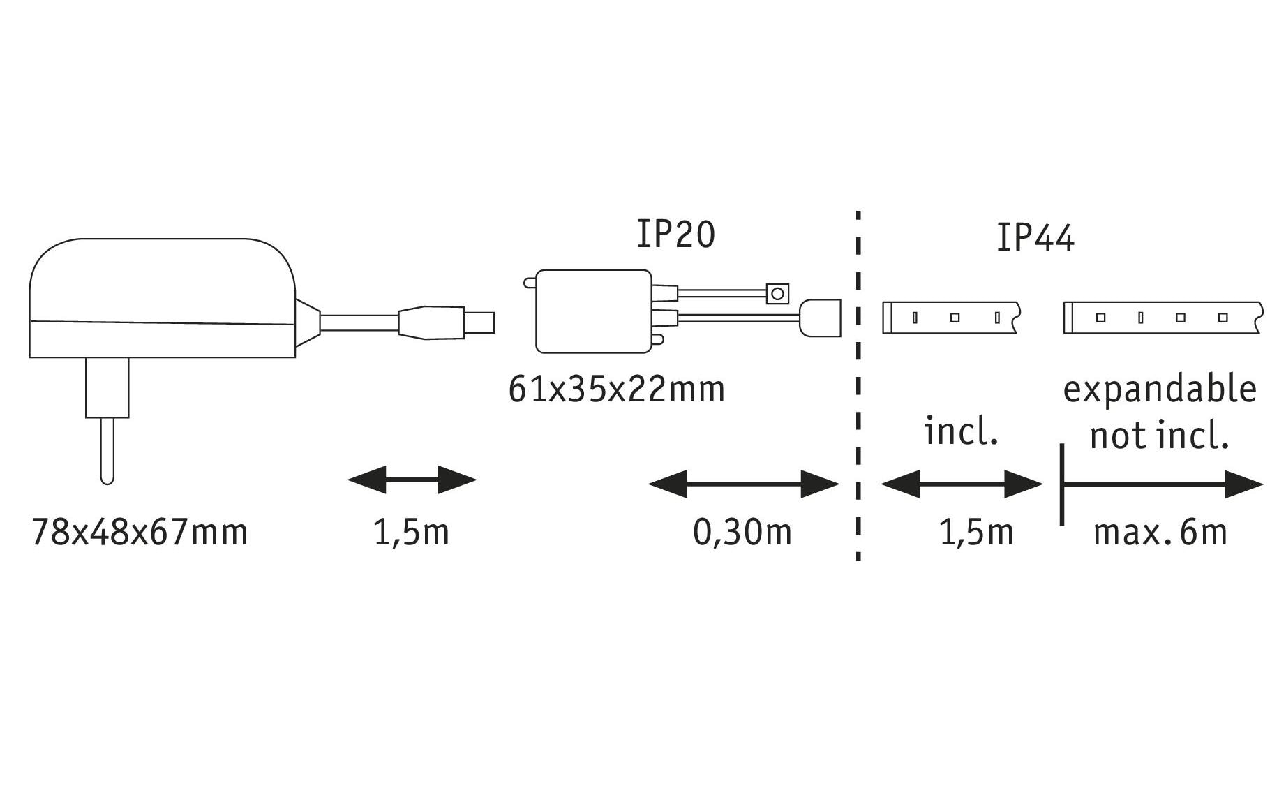 Paulmann LED-Stripe MaxLED 250 Tunable White, 1.5 m Basisset Paulmann LED-Stripe MaxLED 250 Tunable White, 1.5 m Basisset