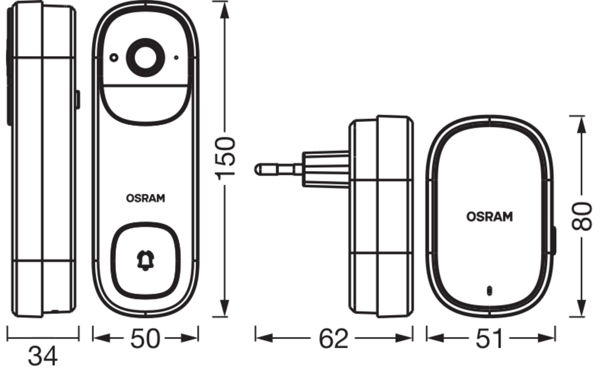 OSRAM SMART+ Outdoor Doorbell Weiss
