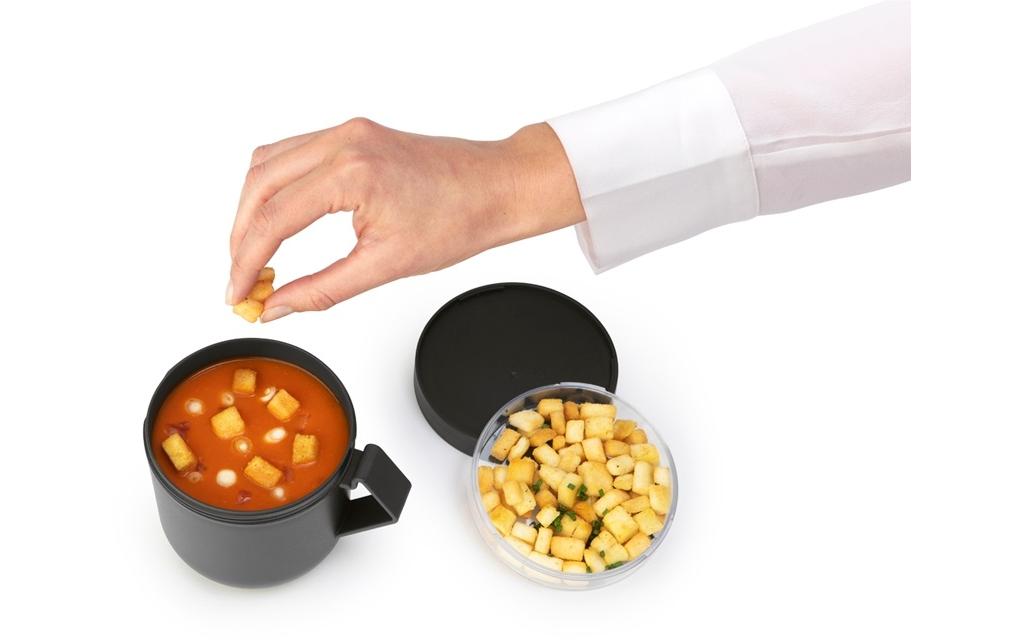 Brabantia Suppenbehälter Make & Take 600 ml, Dunkelgrau