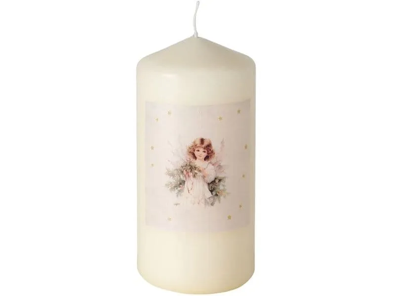 Boltze Weihnachtskerze Clara Gold/Weiss