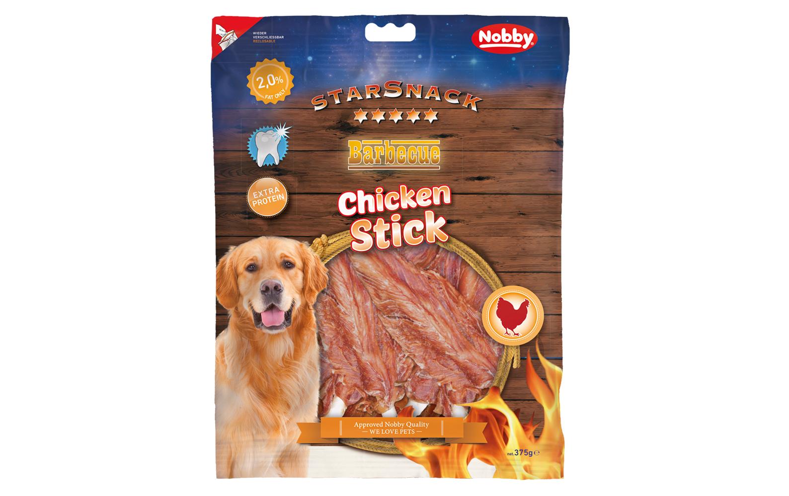 Nobby Kausnack StarSnack Barbecue Chicken Stick, 375 g