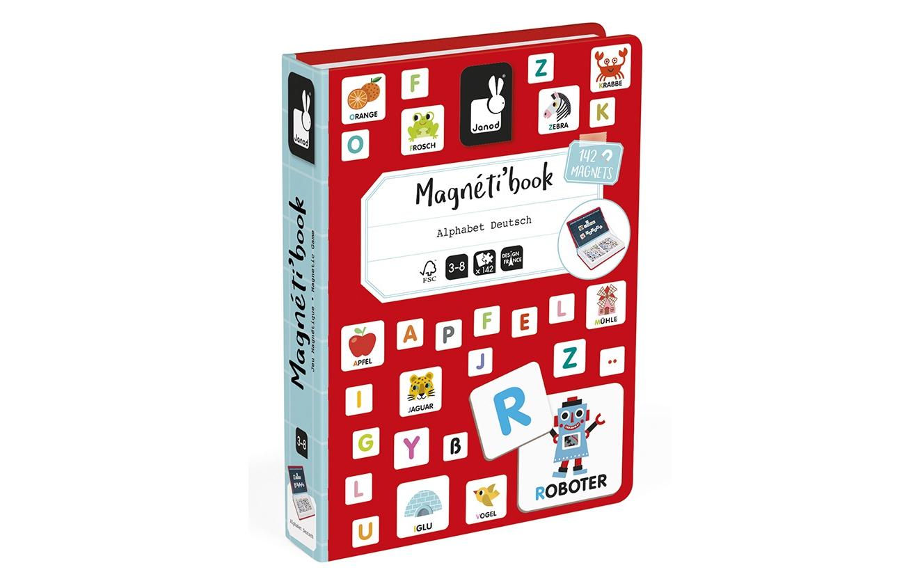 Janod Beschäftigungsspielzeug Magnetbuch Alphabet -DE- Janod Beschäftigungsspielzeug Magnetbuch Alphabet -DE-