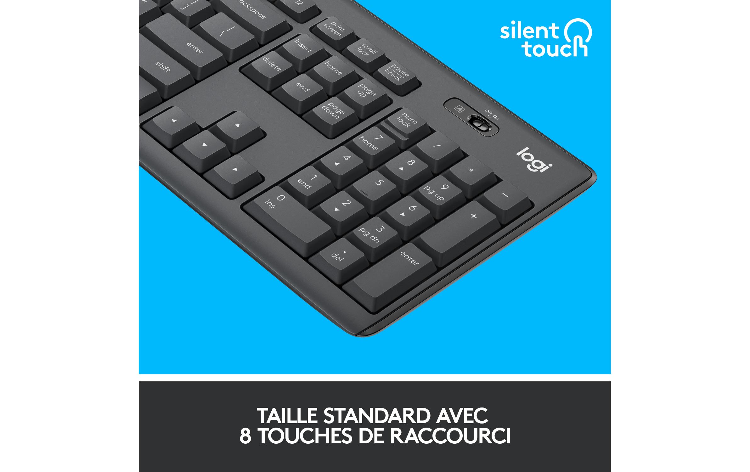 Logitech Tastatur-Maus-Set MK295 Graphite CH-Layout