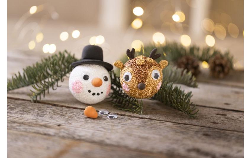 Creativ Company Bastelset Weihnachtskugeln Rentier