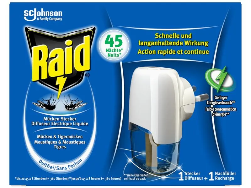 Raid Mückenstecker 45 Nächte Orginial, 27 ml Raid Mückenstecker 45 Nächte Orginial, 27 ml