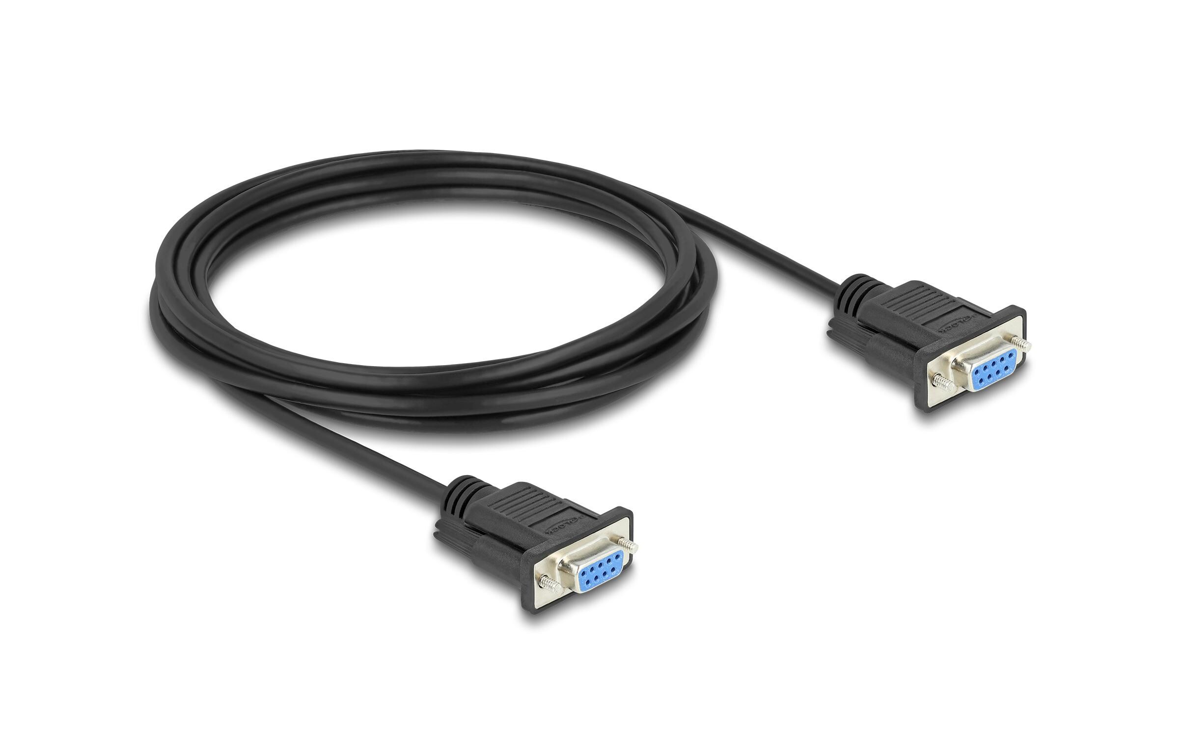 Delock Anschlusskabel RS-232 D-Sub9 Buchse zu Buchse 3 m