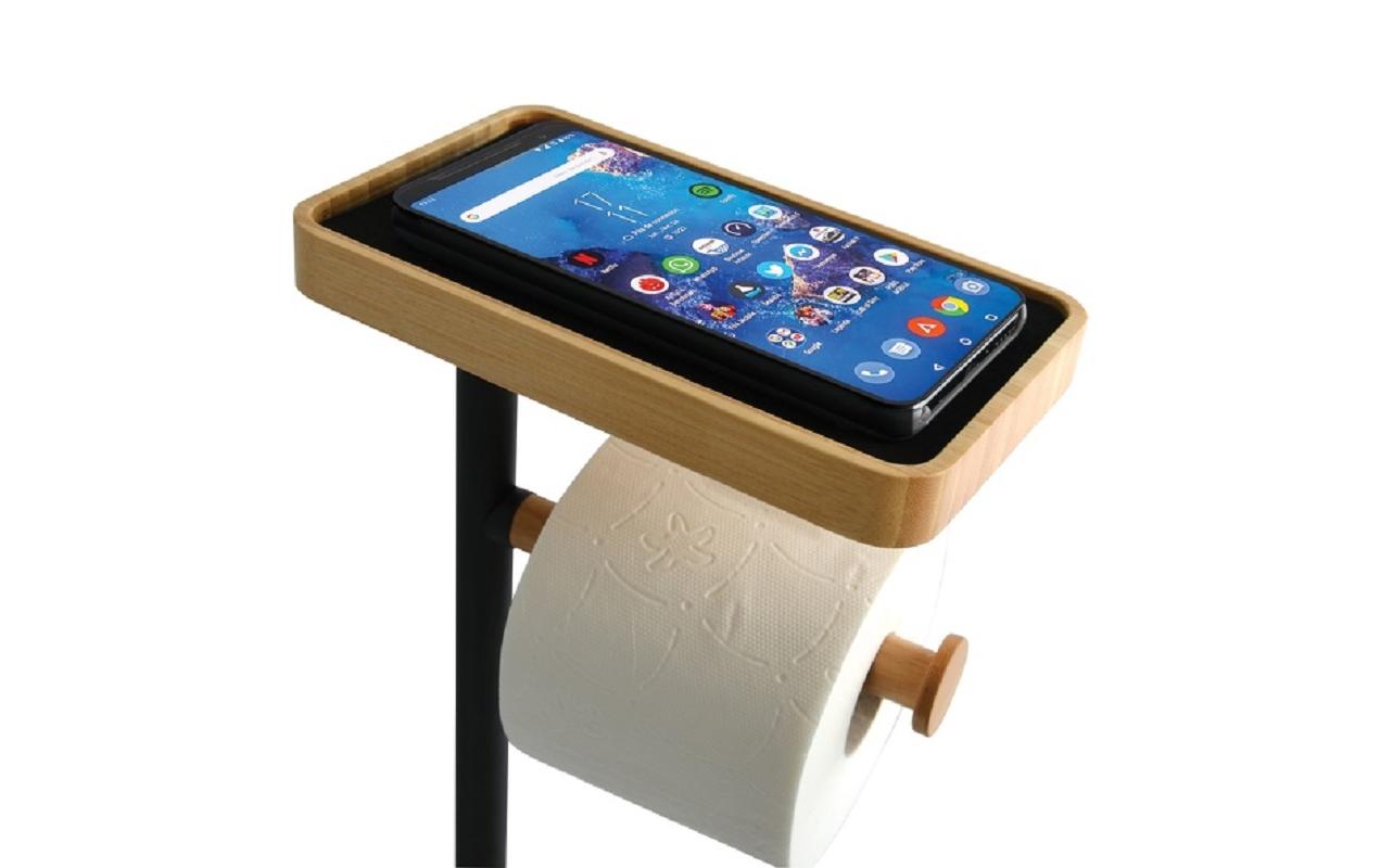 MSV Toilettengarnitur Teiki Schwarz matt/ Natur