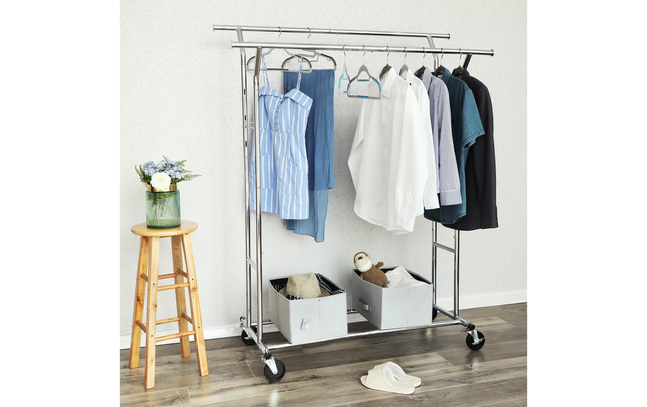 Songmics Garderobenständer Schwerlast Chrom