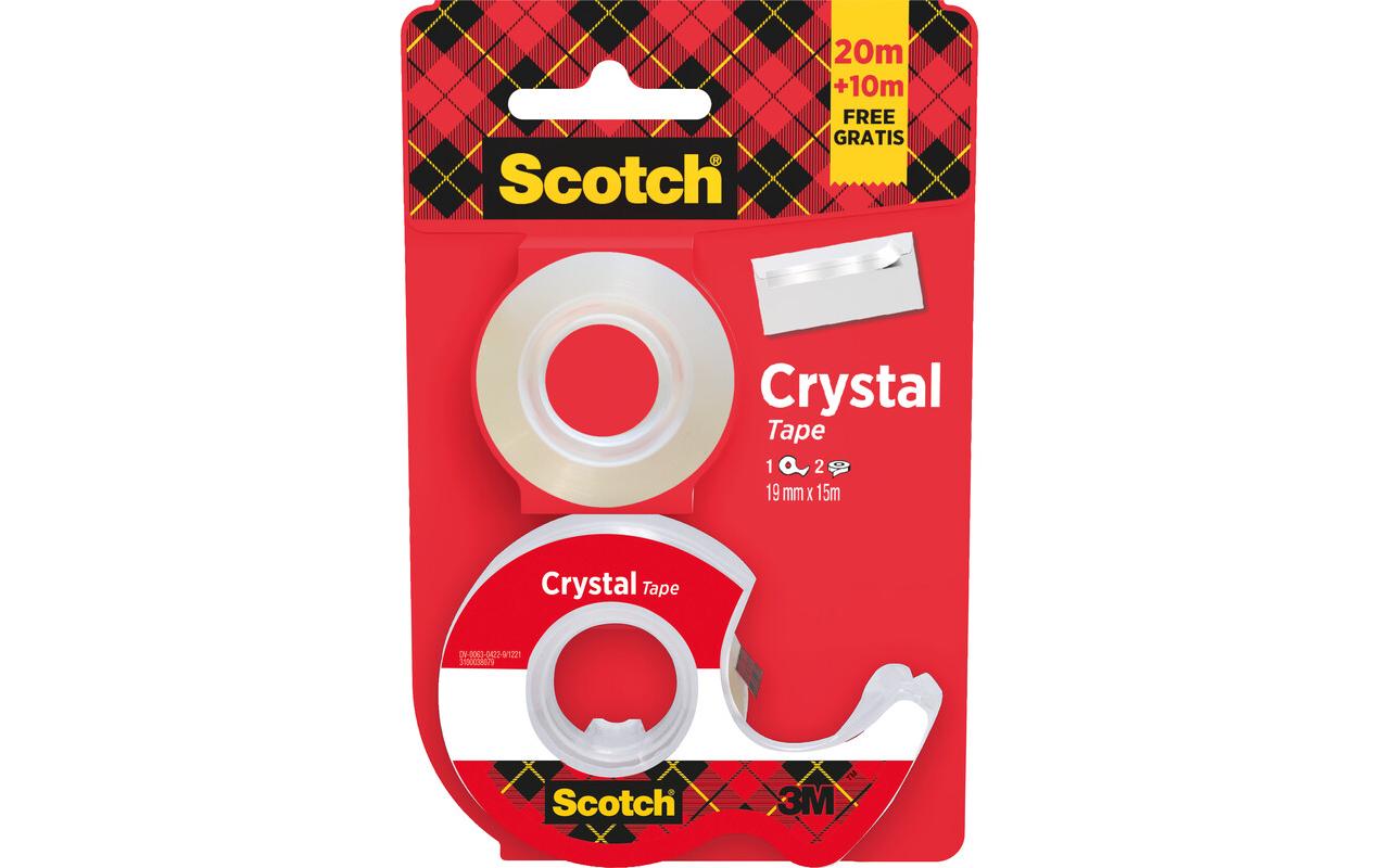 Scotch Handabroller Crystal 19 mm, Rot