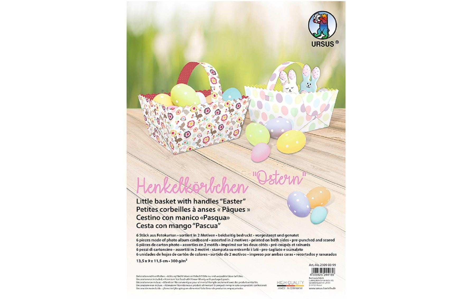 URSUS Bastelset Osterkörbchen, Mehrfarbig