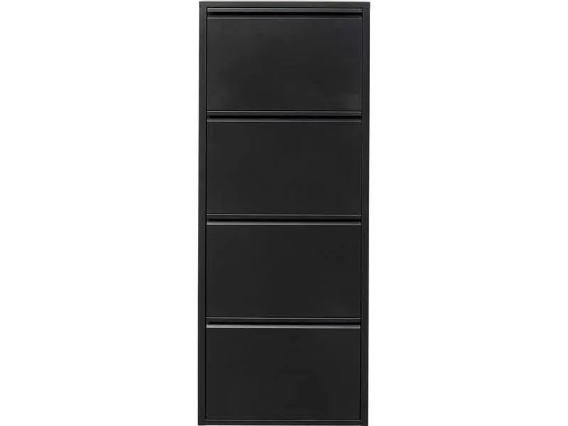 Kare Schuhschrank Caruso 4-er, 50 x 136 cm, Schwarz