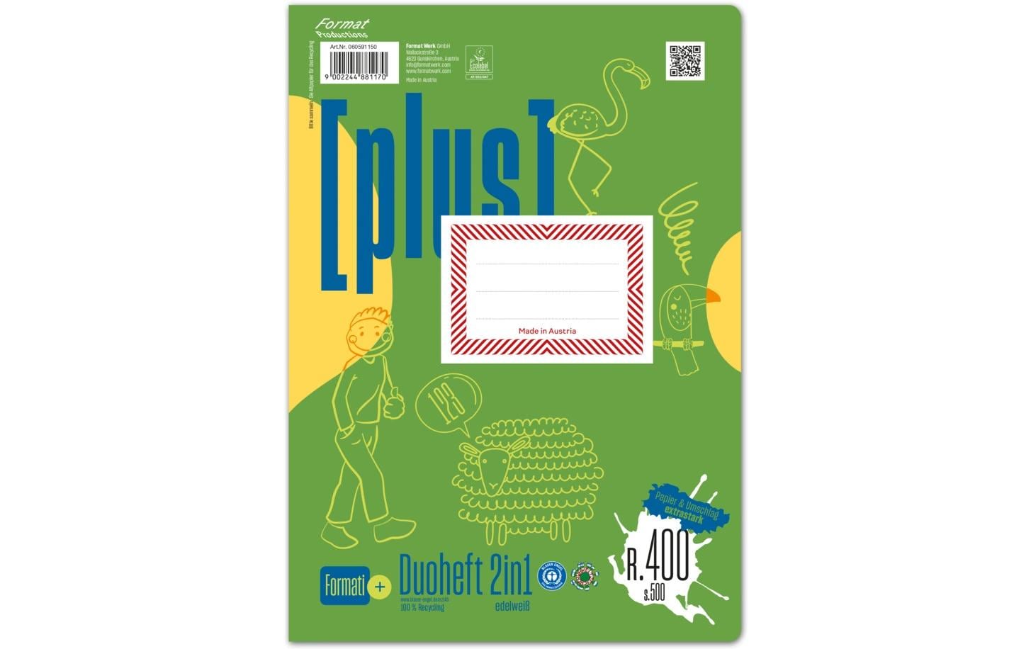 Formati Duoheft plus 2 in 1, A4, 20 Blatt