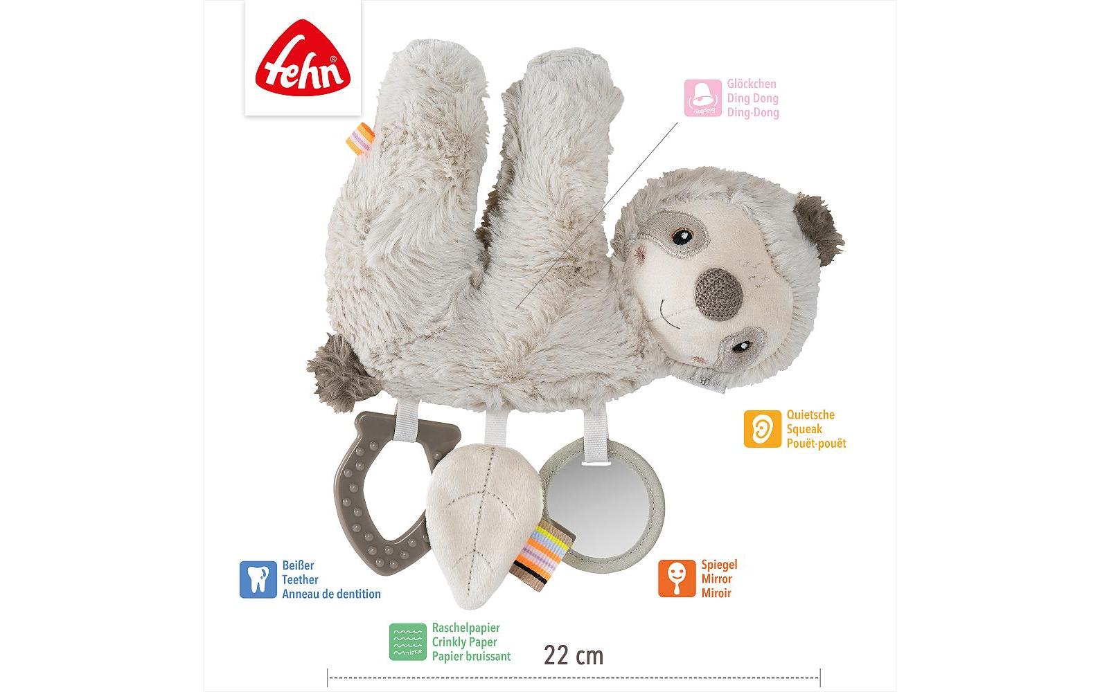 fehn Kinderwagenspielzeug Activity-Faultier, Grau/Beige fehn Kinderwagenspielzeug Activity-Faultier, Grau/Beige