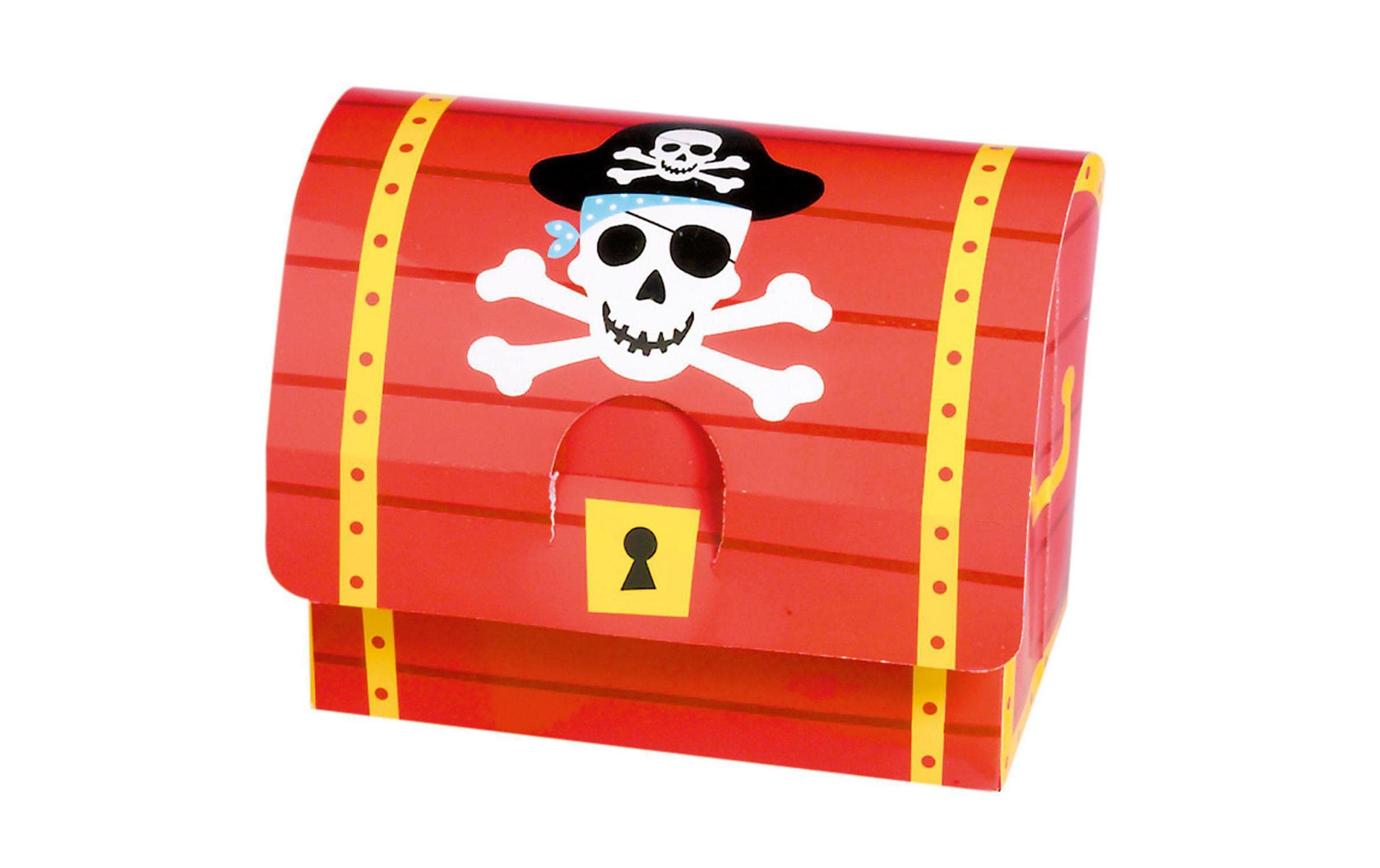 Amscan Geschenkboxen mit Deckel Pirat, Rot
