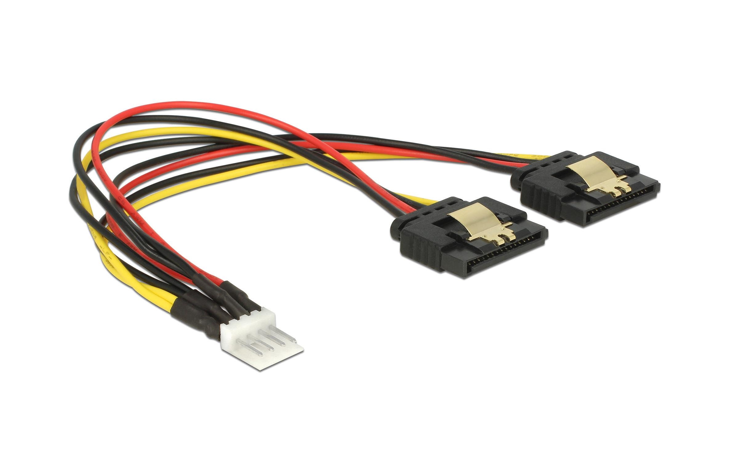 Delock Y-Stromkabel Floppy 4Pin - 2x SATA 20 cm Delock Y-Stromkabel Floppy 4Pin - 2x SATA 20 cm